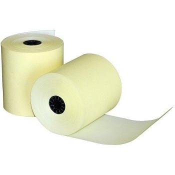 Quality Park Single-Ply Black Image Thermal Paper Calculator and POS/Cash Register Rolls, 3.125 Inches x 230 Feet, Canary Yellow, Box of 50