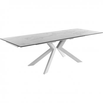 Mesa extensible de cerámica de mármol blanco 160/200/240 cm - Pulse Evolution ORESTELUCHETTA