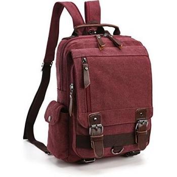LOSMILE Mochila Hombres Mujer Lona Bolso de Bandolera La Bolsa de Mensajero Bolsa de Lona Bolsa de Hombro Messenger Bag Backpack.