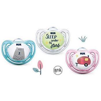 CHUPETE NUK HELLO ADVENTURE SILIC 0-6 M 2 UNIDADES
