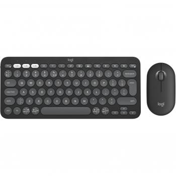 Combo Logitech Pebble 2 - Teclado y Ratón Inalámbricos RF y Bluetooth - Grafito