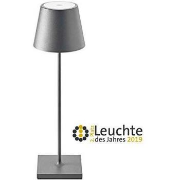 Lámpara de Mesa LED Recargable Nuindie 38cm, IP54, Dimmable, 2.2W, Graphito