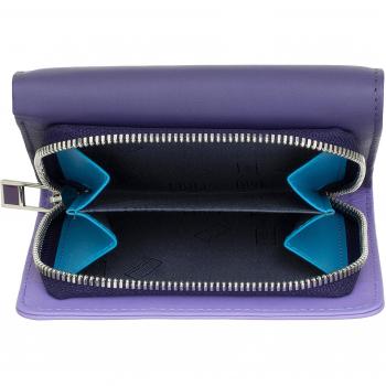 Cartera pequeña de mujer de piel con monedero