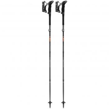 Bastones Leki Makalu FX-One Carbon - Par de bastones de trekking, color negro, longitud ajustable hasta 115 cm, fabricados en carbono para mayor ligereza y resistencia