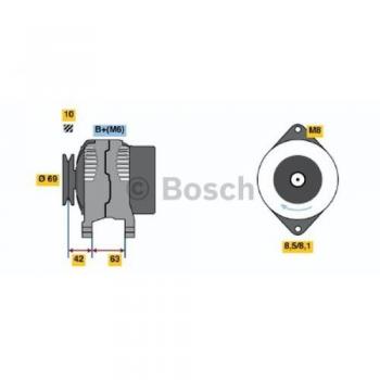 Alternador Bosch 0 986 049 051 - 65 A, 14 V, Compatible con Chevrolet Matiz y Daewoo Matiz I