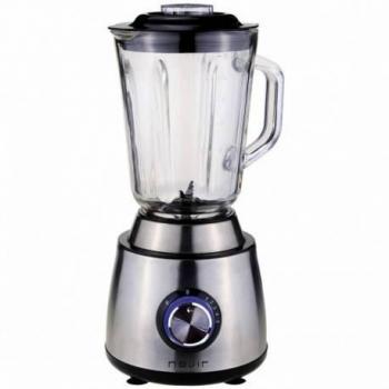 Batidora de Vaso Nevir NVR-8410BVM con Jarra de Cristal 1.5L, Acero Inoxidable, Potencia 400W, Base Inox, 5 Velocidades y Func