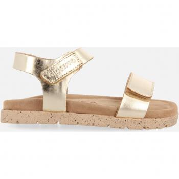 Gioseppo - Sandalias de piel doradas para niño y niña con planta tipo Bio y doble cierre ajustable