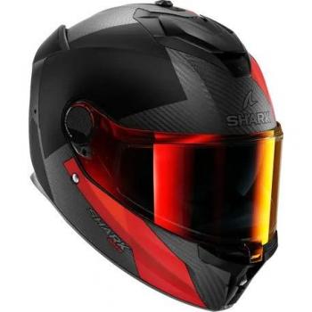 Casco Integral Shark Spartan GT Pro Dokhta Carbono Mate Negro Rojo (M)
