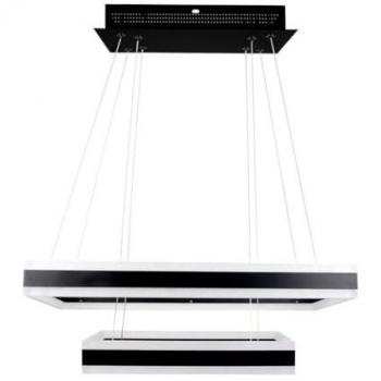 Lámpara Colgante LED 2 Rectángulos 113W Metal Negro 3000K Regulable Triac