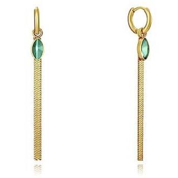 Pendientes Mujer Viceroy 15138E01012 - Pendientes Chic de acero en Ip dorado y circonita verde