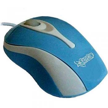 SATYCON Caja 100 Raton USB Optico Rueda Scroll 3D Azul