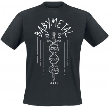 Babymetal Skull Sword Black T-Shirt - Size M - 100% Cotton Jersey
