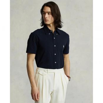 Ralph Lauren Men's Ultra-Lightweight Regular Fit Piqué Polo Shirt - Blue, Size M