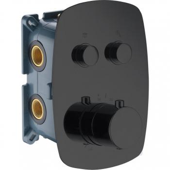 Grifo empotrado termostático 2 vías negro mate Imex Products GSP02V/NG