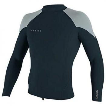 Camiseta Neopreno O'Neill Reactor II 1.5 mm de Manga Larga con Protección Solar UV y propiedades SPF, color negro gris claro, talla M