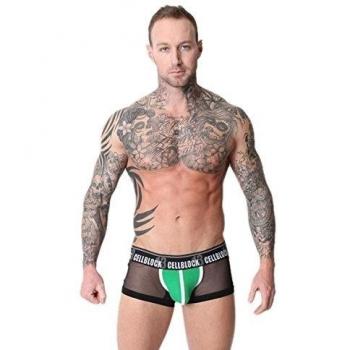 Timoteo mediano verde CellBlock 13 Dark Room Jock Trunk - Calzoncillos bóxer suspensorios para hombre