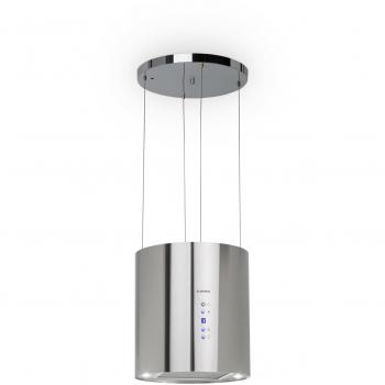 Campana extractora de isla Klarstein Barett Ø35cm, recirculación 558 m³/h, LED, filtro de carbón activo, acero inoxidable