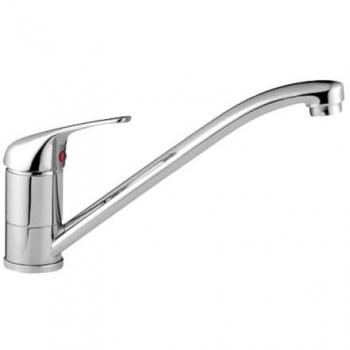 Grifo Monomando para Fregadero Horizontal ÚRBEL, caño horizontal, cartucho cerámico de 40mm, fabricado en zinc y latón, incluye latiguillos y soportes de fijación