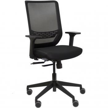 Silla de Oficina To-Sync Work Infantes Malla Negra Focus con Brazos Regulables y Ruedas para Parqué