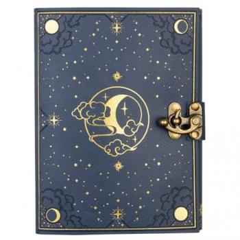 Cuaderno A6 Astral de Piel Vegana - Diario Personal con 180 Páginas Blancas de Alto Gramaje para Journaling y Regalos Mujer