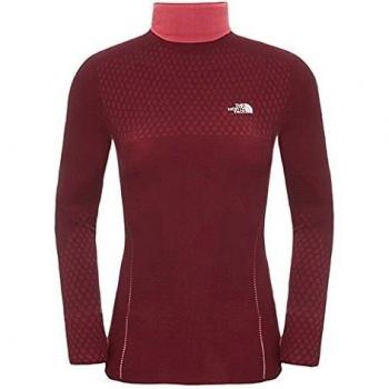 North Face W Fuyu Kanagata Ls - Camiseta térmica para mujer, color rojo, talla L/XL