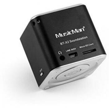 MusicMan Portable Mini Bluetooth Speaker Audio Tarjeta MicroSD Soporte Compacto Altavoz móvil para teléfonos inteligentes Tabletas Laptops BT-X2