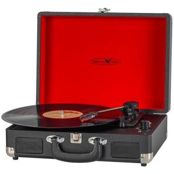 Tocadiscos Retro Bluetooth 5.1 Reflexion HIF1979BT - Grabación de MP3 a USB, Altavoz, AUX, 3 Velocidades, Portátil, Diseño de Madera y Piel