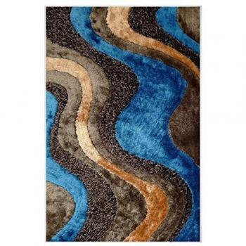 Homemania - Alfombra Estampada Flow 1, Multicolor, de Poliamida, 80 x 300 cm