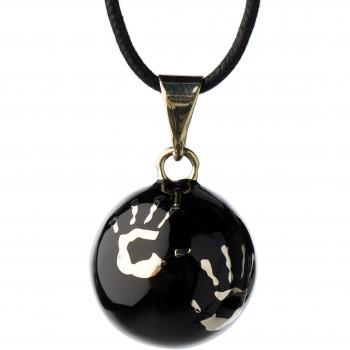Babylonia BVK 480 - Colgante en forma de bola con diseño de manos, color negro