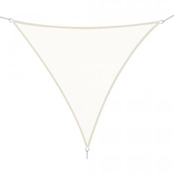 Outsunny Toldo Vela Triangular 6x6x6m Transpirable con Anillos y Cuerdas para Exterior Patio Jardín Piscina Terraza Poliéster Color Beige