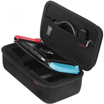 Bestico Funda para Nintendo Switch y Switch OLED - Funda de viaje para Nintendo Switch con 10 cartuchos de juegos para la consola, Adaptador de CA, cable HDMI, mando Joycon y correa Joycon
