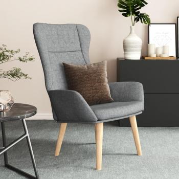 Sillón de relax de tela gris claro vidaXL