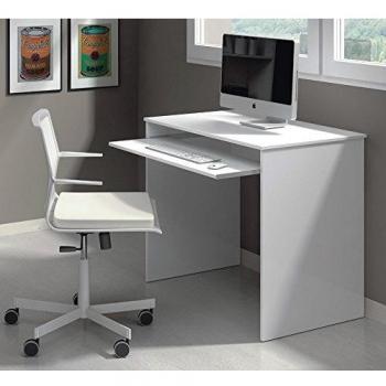 Habitdesign 002314BO - Mesa de ordenador, color blanco brillo, dimensiones 90 x 79 x 60 cm