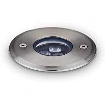Luz LED exterior empotrada para piso y terraza Ideal Lux FLOOR D09 Acero IP67 3000K