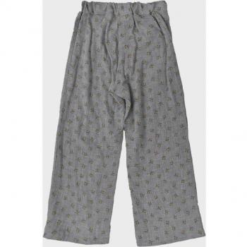 Pantalón de niña estampado gris con flores