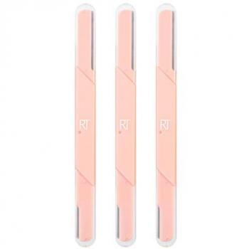 Navaja para el rostro y cejas Real Techniques Original Collection - Set de 3 cuchillas con doble extremo, ideal para eliminar vello facial, resultados suaves y uniformes