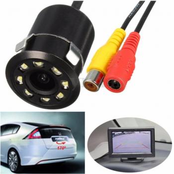 Cámara de Visión Trasera para Coche Camper SUV 9 LEDs Cableada LM-728T