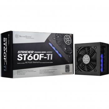 Silverstone SST-ST60F-TI - Serie Strider Titanium, 600W 80 Plus Titanium ATX PC Fuente de alimentación, 150mm, 100% Modular