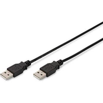 USB 2.0 A/A Cable, 1.8m, Black, Double Shielding