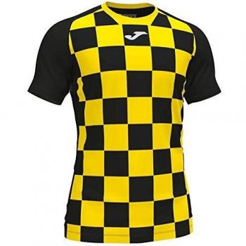 Joma FLAG II Men's Short Sleeve Football Jersey Black-Yellow