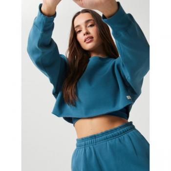 Björn Borg Studio Oversized Cropped Crew Blue, S