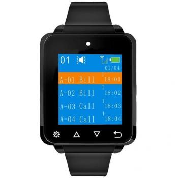 Reloj Avisador para Camareros Avpos AVP-AC-W01 - 4 Mensajes Simultáneos, Vibración y Pitido - Color Negro