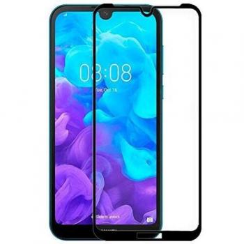 Protector Pantalla Completa 9D Full Glue para Huawei Y5 2019, Cristal Templado 9H, Full Glue, Bordes Curvados 3D