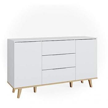 Aparador Nautica Vicco, Blanco/Anthracita, 138 x 82 cm