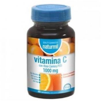 Naturmil Vitamina C 1000mg con Escaramujo y FOS 60 Comprimidos