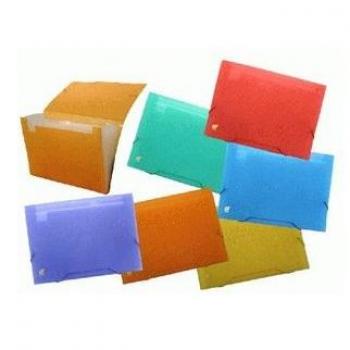 Carpeta fuelle acordeón Bismark 12 con goma A4 PP transparente surtidos
