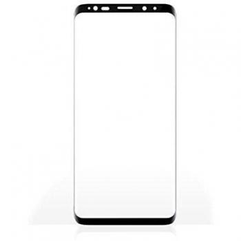 NEDIS Protector de Pantalla Protector de Pantalla de Vidrio para Samsung Galaxy S9 | Cubierta Completa | Bordes 3D Curvados | Transparente/Negro Negro/Transparente