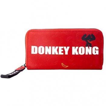 Nintendo - Cartera con Cremallera para Mujer Donkey Kong