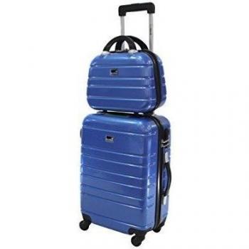 BLUESTAR Set Trolley rígido + neceser Manhattan Azul