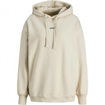 Sudadera Mujer JJXX Cleo de Algodón Orgánico - Sudadera con capucha, color blanco crema, talla M